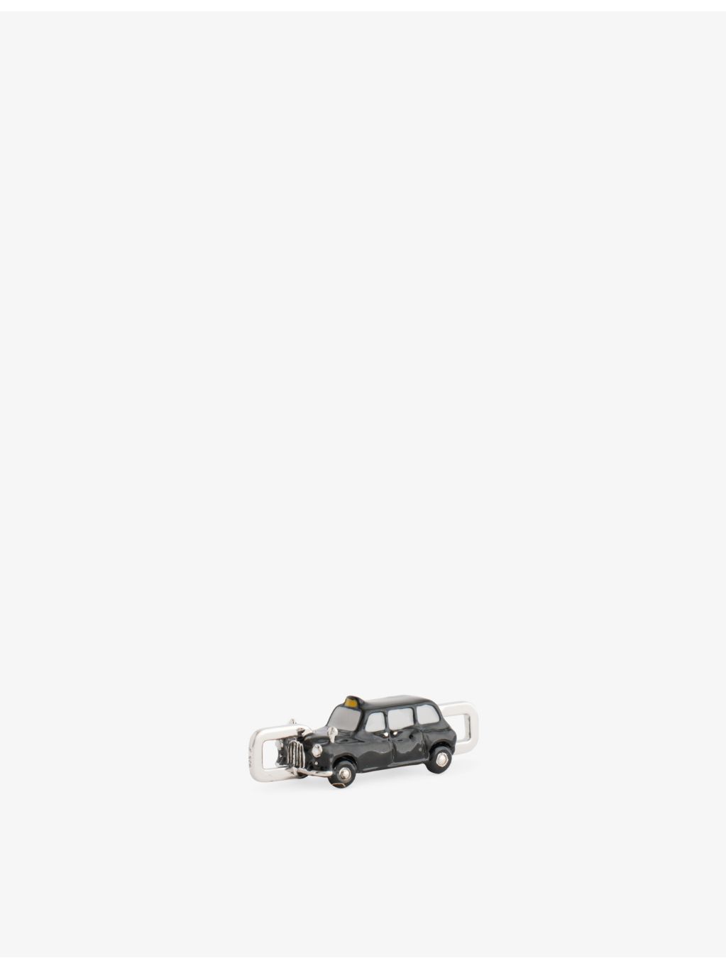 Poubel Black Cab sterling-silver enamelled charm - British product