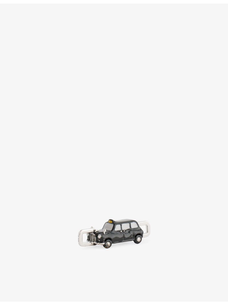 Poubel Black Cab sterling-silver enamelled charm - British product