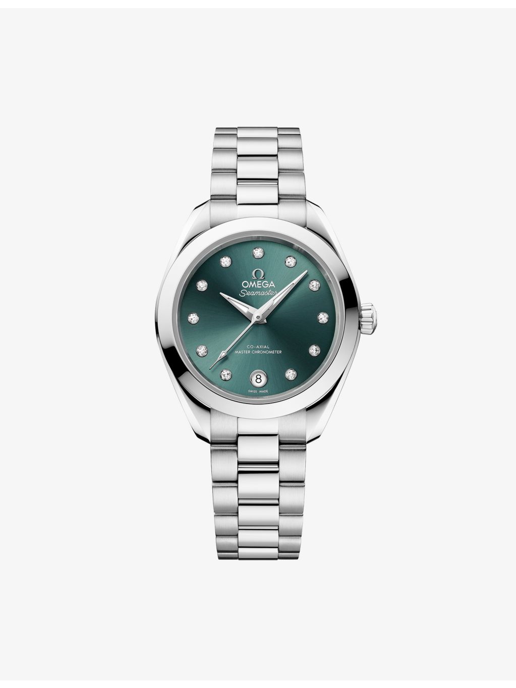Omega Seamaster Aqua Terra 30mm Swiss watch with diamond markers, UK version