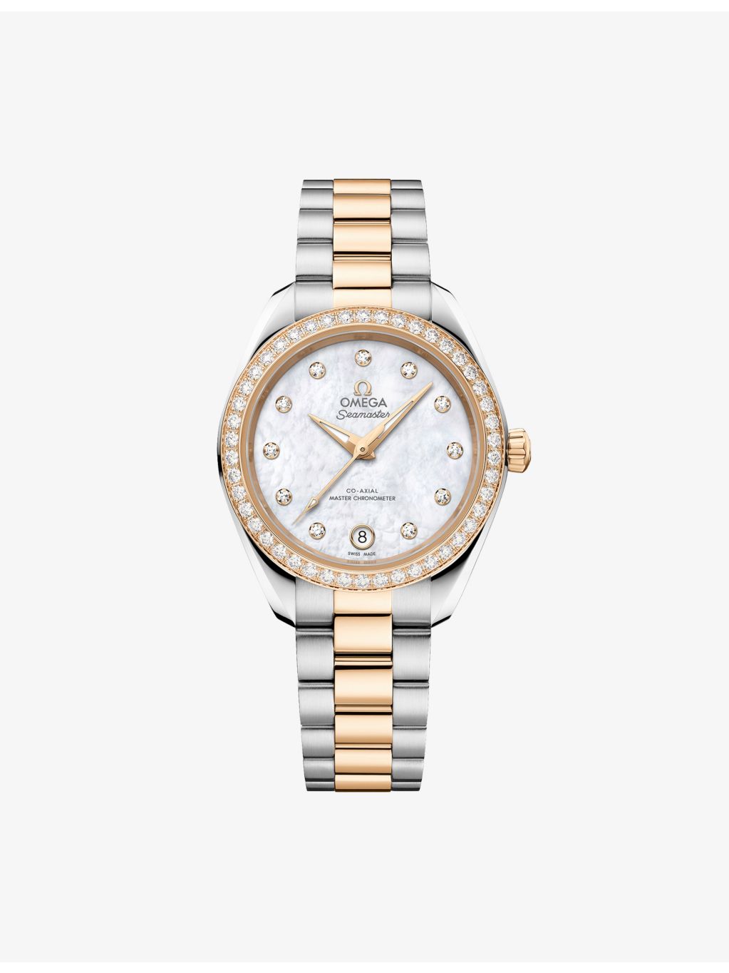 Omega Seamaster Aqua Terra 30mm Moonshine gold diamond watch (British brand)