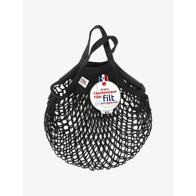 Mini Shopping Cotton Net Bag - BLACK