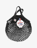 Mini knitted cotton net shopping bag 25cm with top handle - British product
