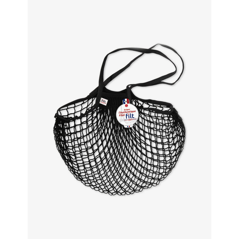 Cotton net shopping bag with expandable design - British product