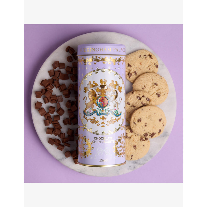 GEO Lilac chocolate chip shortbread 250g tin (British brand)