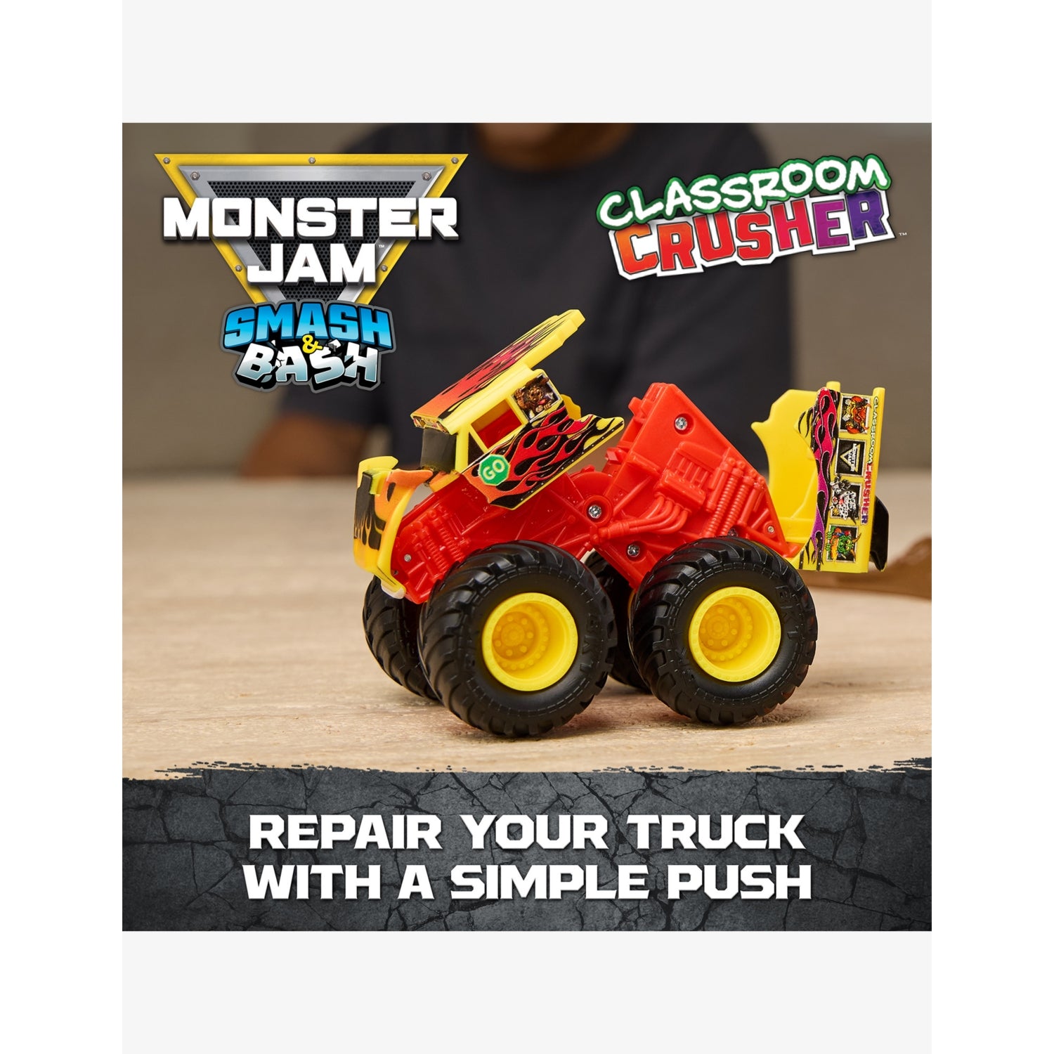 Monster Jam Smash Bash Crash playset 40cm tower with truck (British brand)
