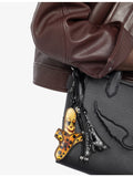 Zadig & Voltaire banana leather keyring with carabiner, imported from the UK