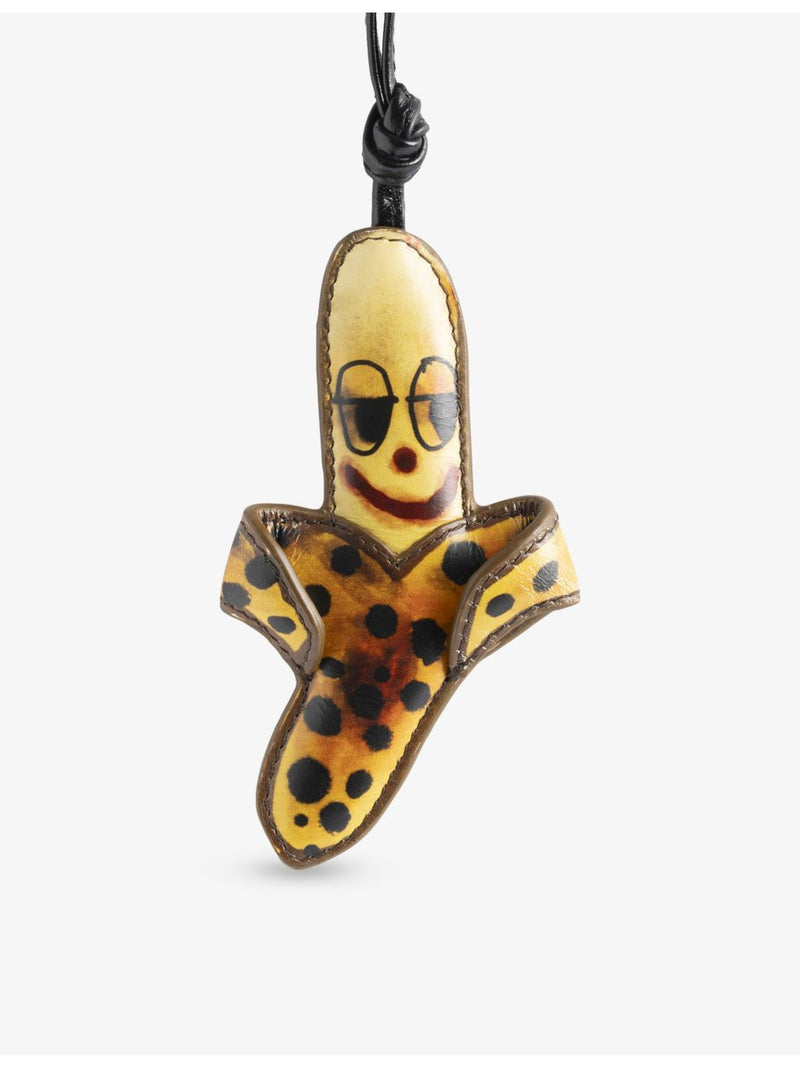 Zadig & Voltaire banana leather keyring with carabiner, imported from the UK