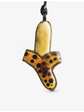 Zadig & Voltaire banana leather keyring with carabiner, imported from the UK