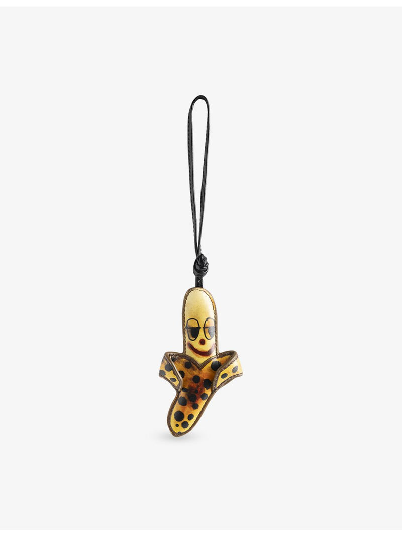 Zadig & Voltaire banana leather keyring with carabiner, imported from the UK