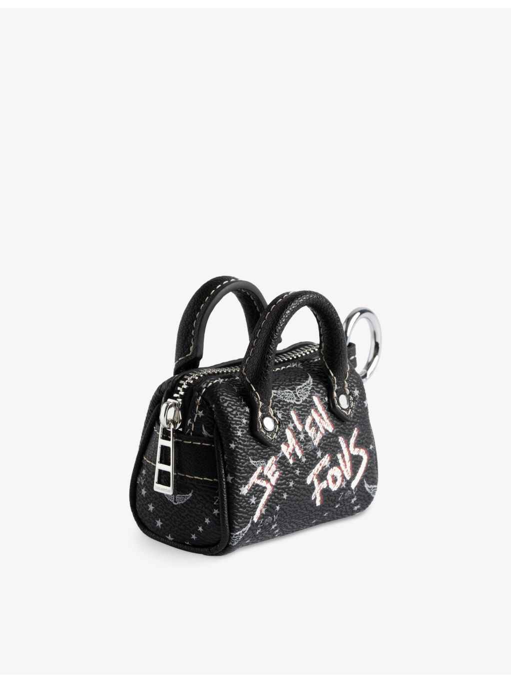 Zadig Voltaire Sunny bag leather keyring, imported from the UK