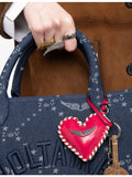 Zadig&Voltaire heart tag leather keyring, UK version