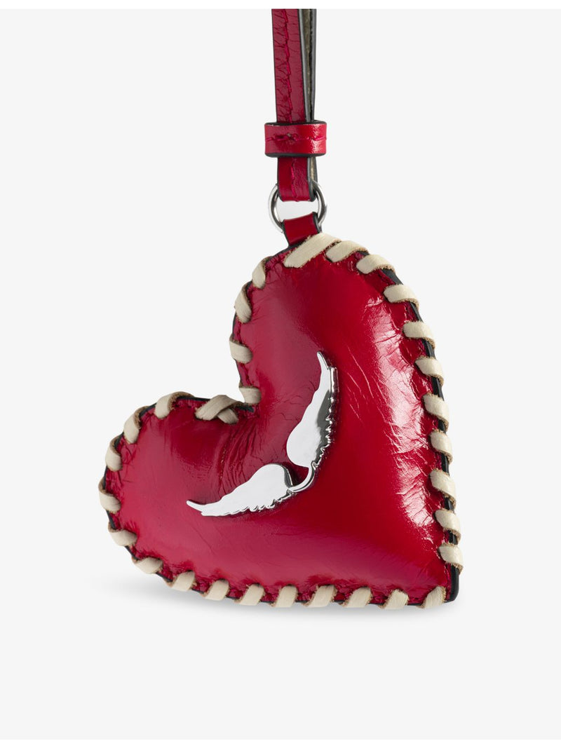 Zadig&Voltaire heart tag leather keyring, UK version