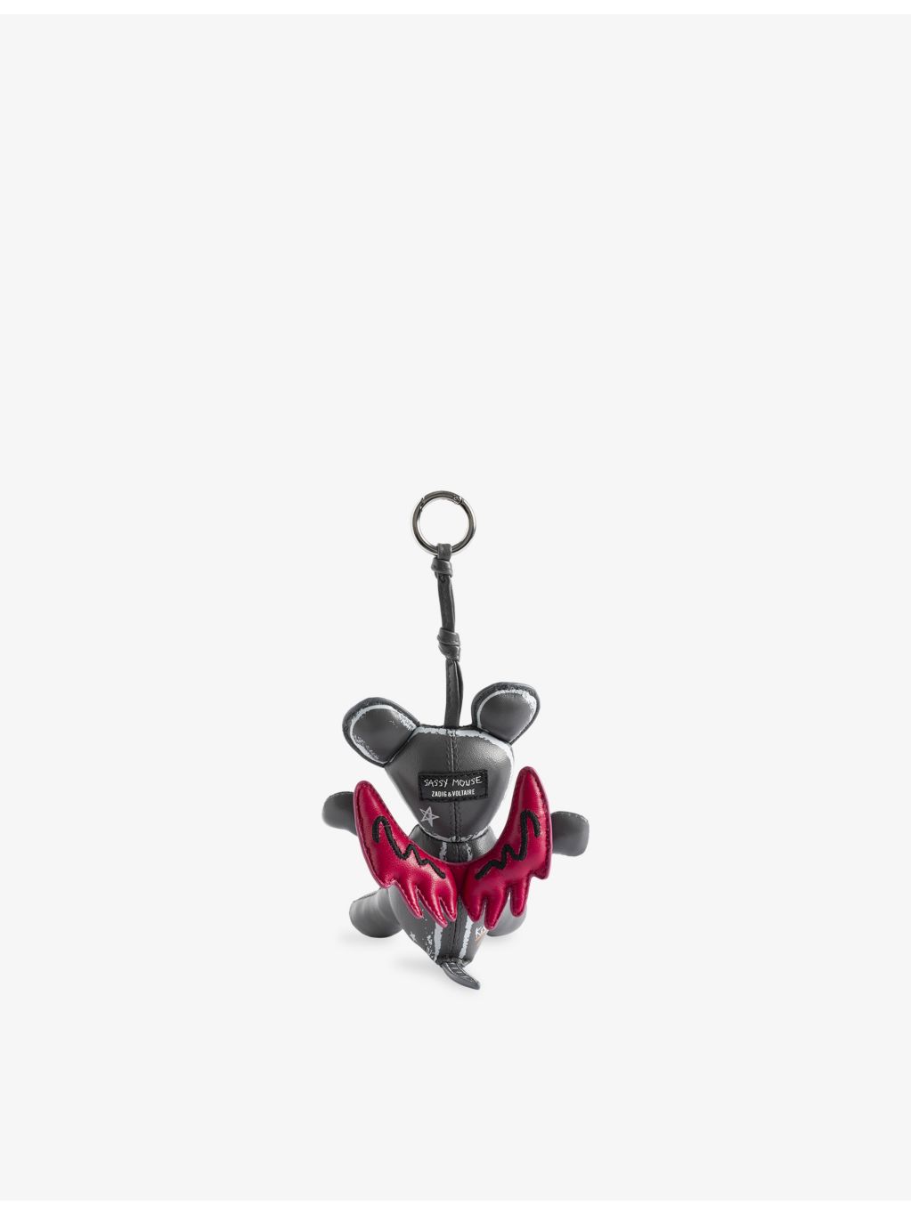 Zadig&Voltaire Sassy Mouse leather keychain (British brand)