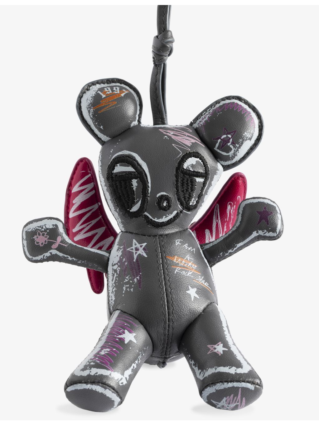 Zadig&Voltaire Sassy Mouse leather keychain (British brand)