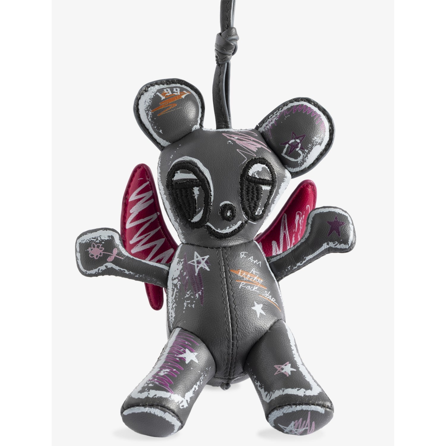 Zadig&Voltaire Sassy Mouse leather keychain (British brand)