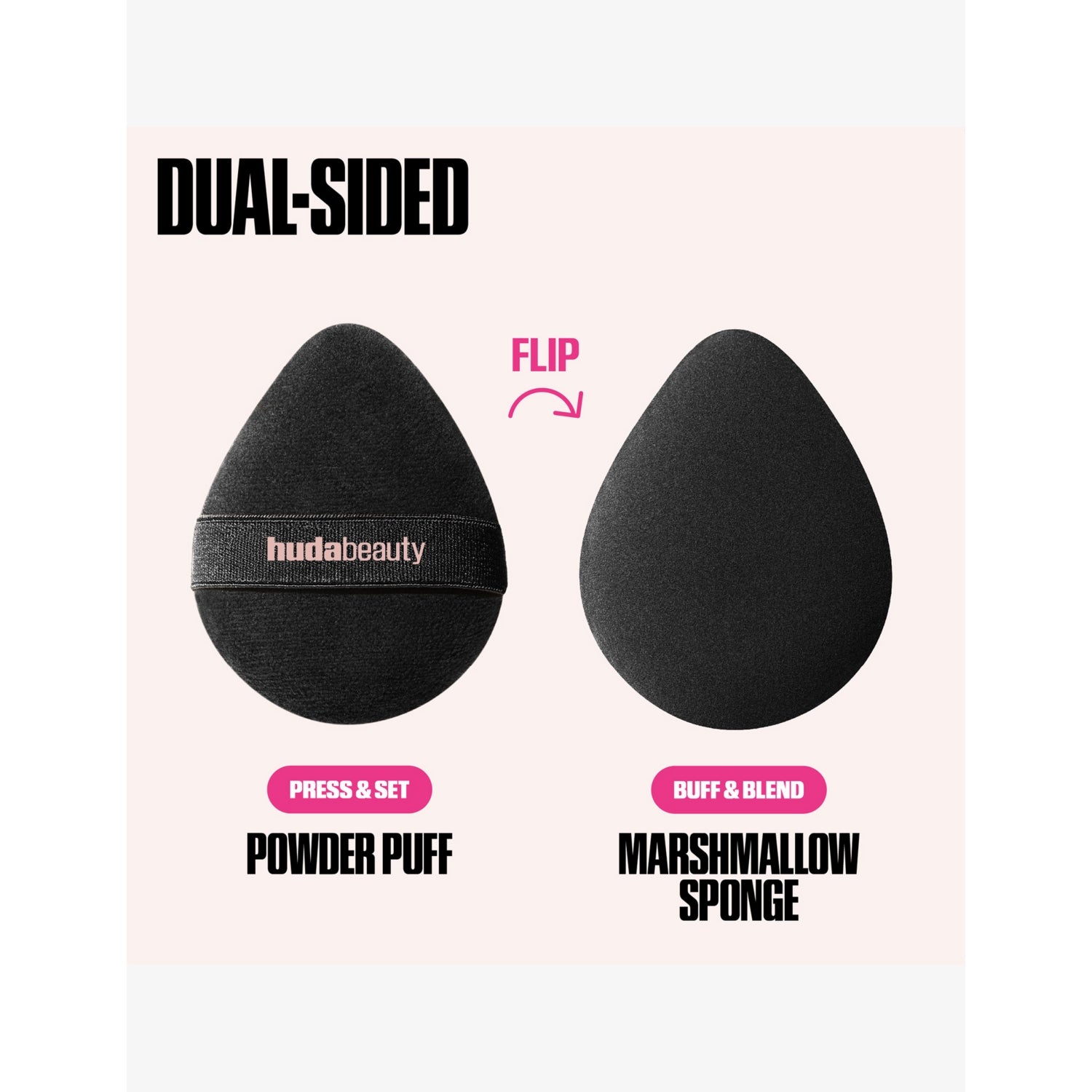 Huda Beauty Easy Bake Marshmallow puff and sponge duo (British brand)