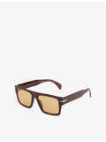 David Beckham square-frame acetate sunglasses with tortoiseshell finish (British brand)