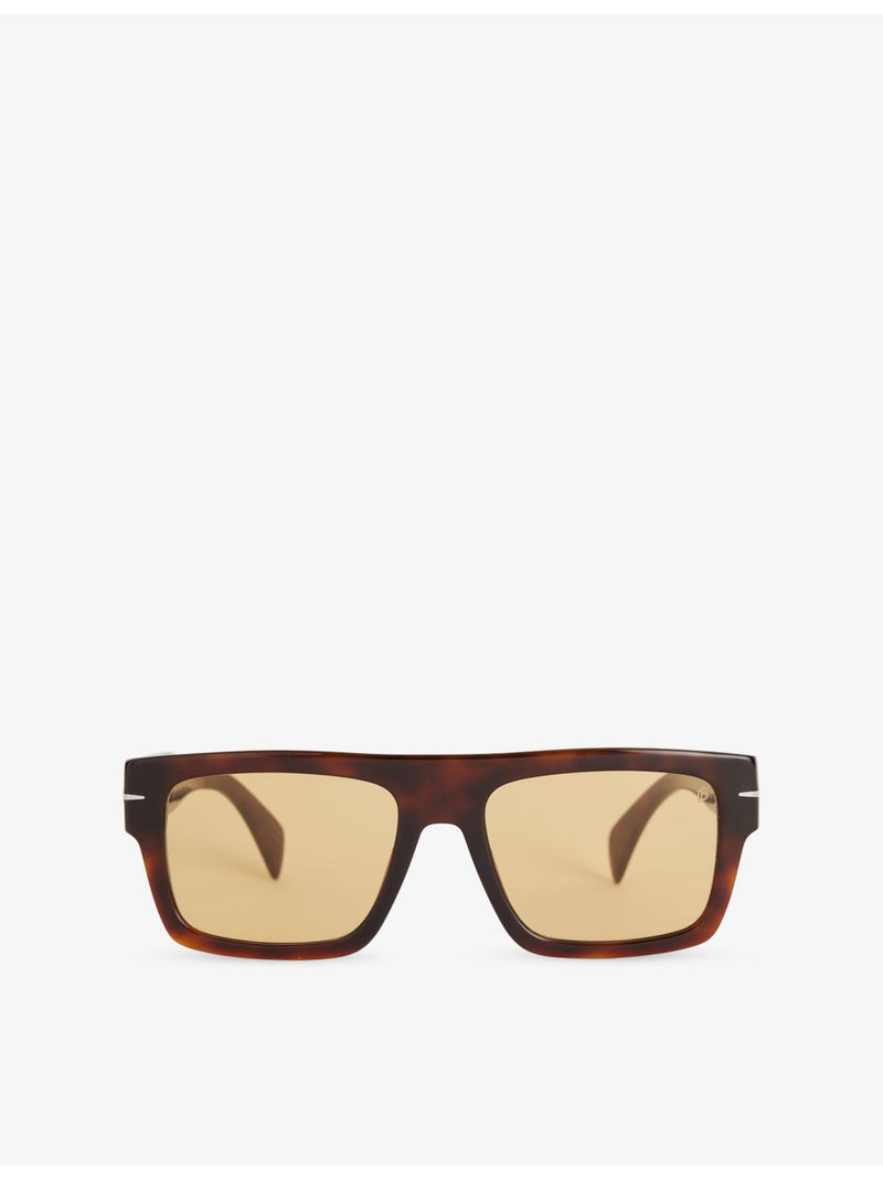 David Beckham square-frame acetate sunglasses with tortoiseshell finish (British brand)