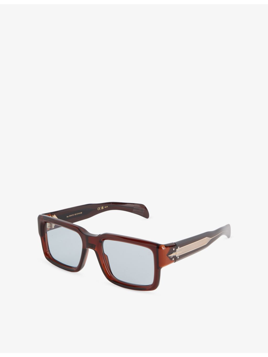 David Beckham rectangular acetate sunglasses DB7159/S with blue lenses (British brand)