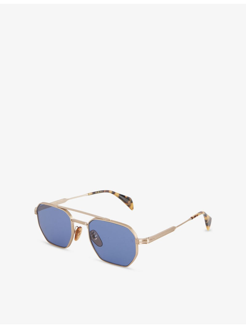 David Beckham rectangular metal sunglasses gold-toned 53mm (British brand)