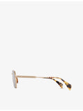 David Beckham rectangular metal sunglasses gold-toned 53mm (British brand)