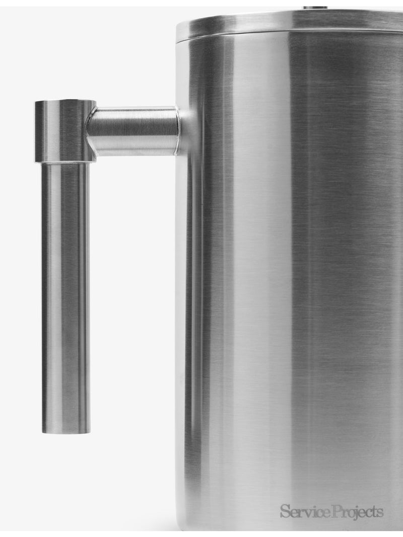Service Projects stainless steel French press 1L (British brand)