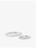 Service stainless steel oval tray set small and large - British product