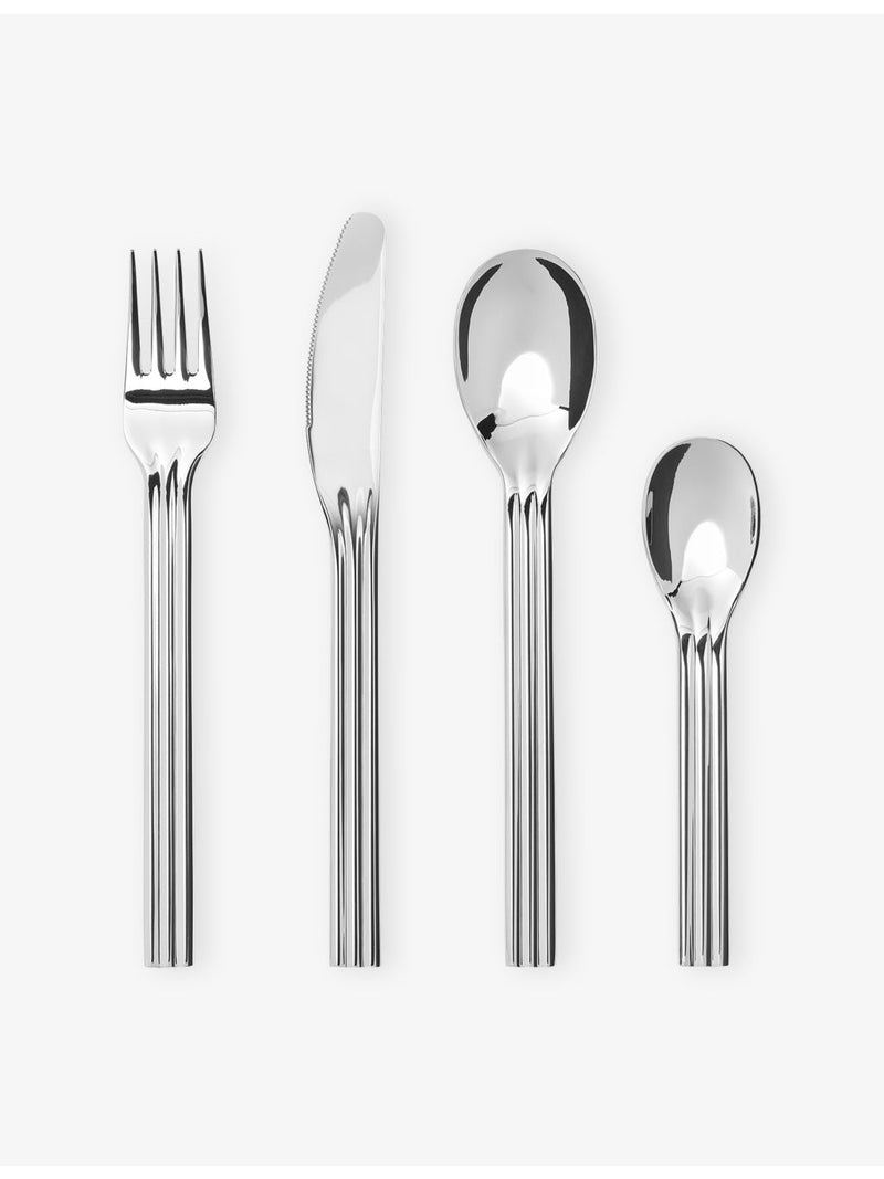 Service Projects polished stainless steel cutlery set 16-piece, imported from the UK