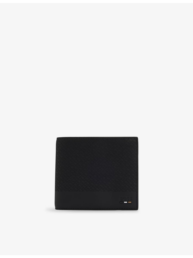 BOSS embossed leather wallet with 8 card slots, imported from the UK