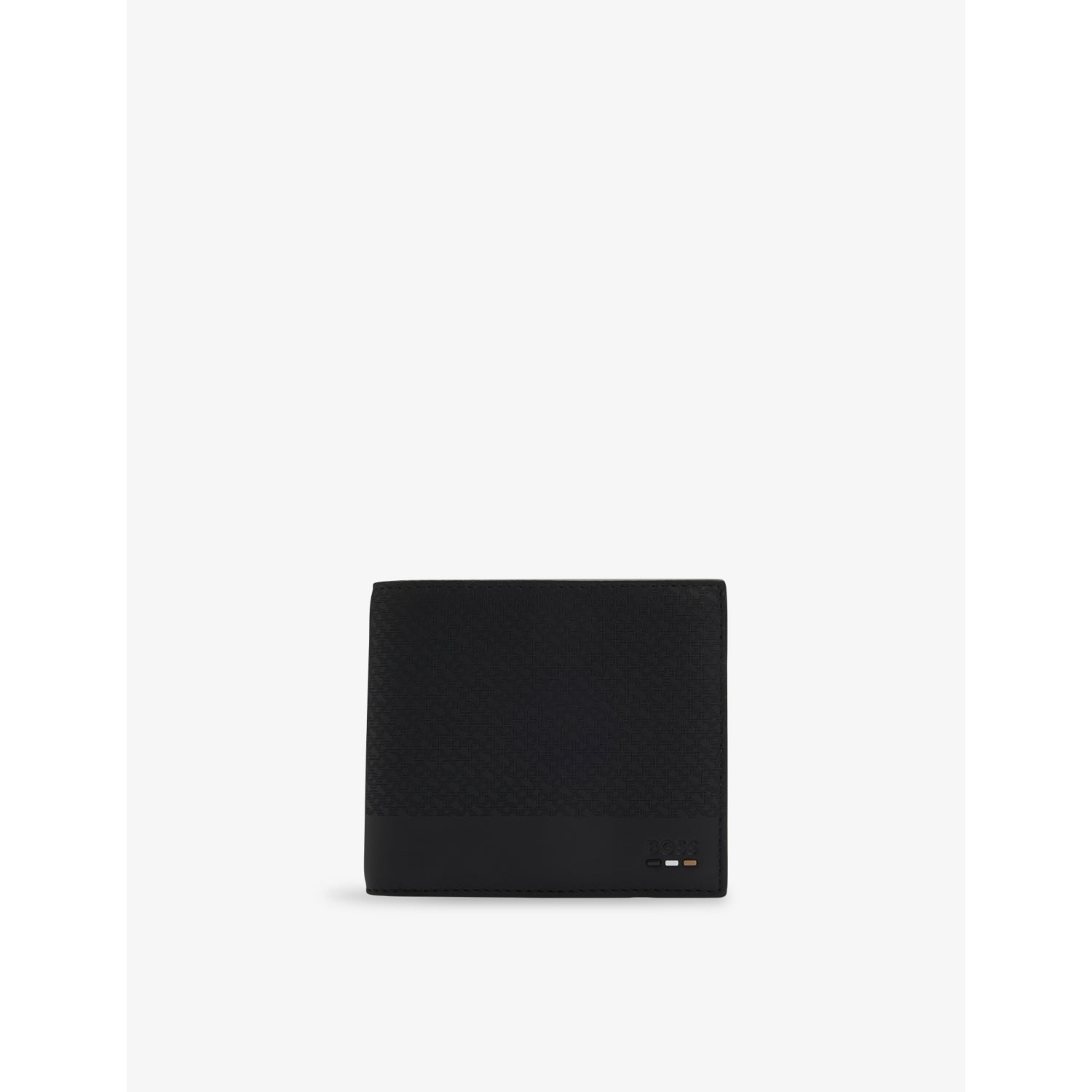 BOSS embossed leather wallet with 8 card slots, imported from the UK