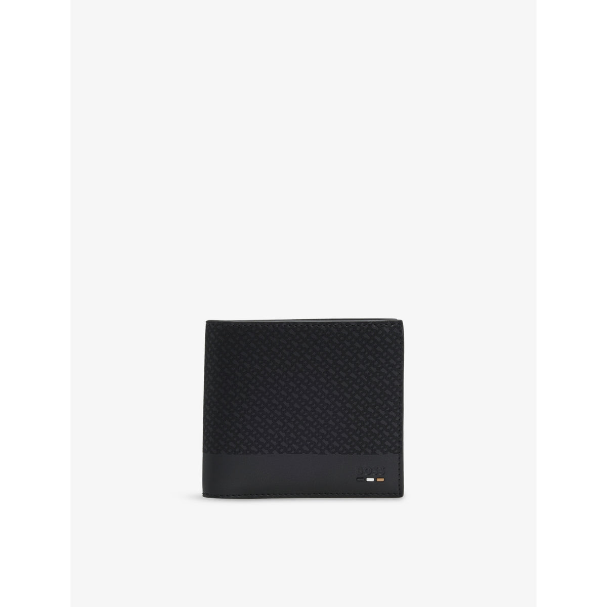 BOSS leather wallet embossed 4-card slot 11cm (British brand)