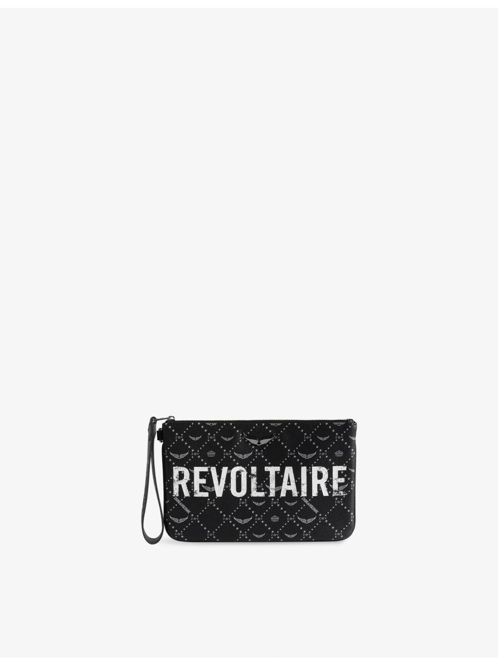 Zadig and Voltaire Revoltaire Z faux-leather wristlet pouch, imported from the UK