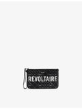 Zadig and Voltaire Revoltaire Z faux-leather wristlet pouch, imported from the UK