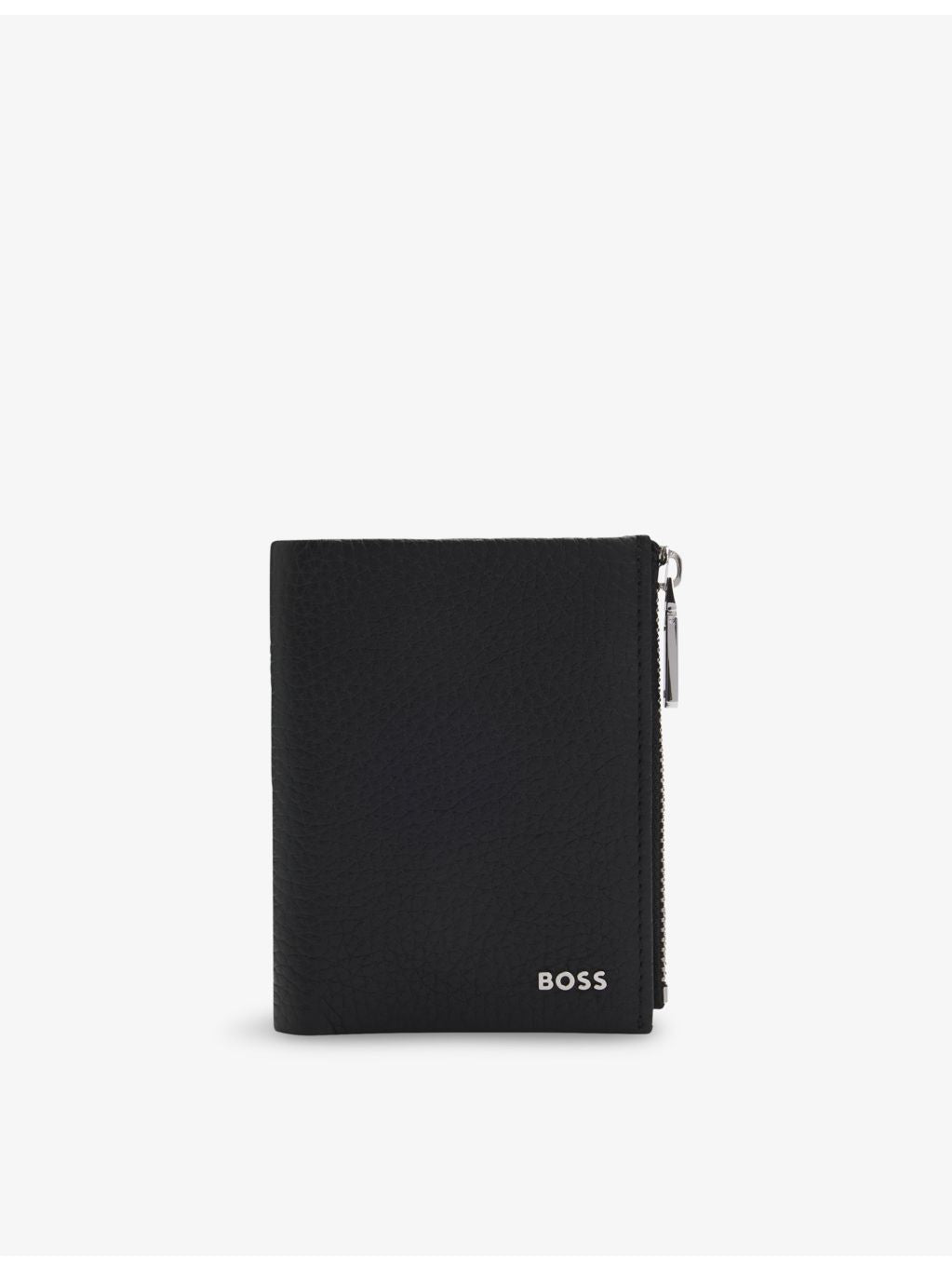BOSS zipped 6-slot leather wallet, imported from the UK