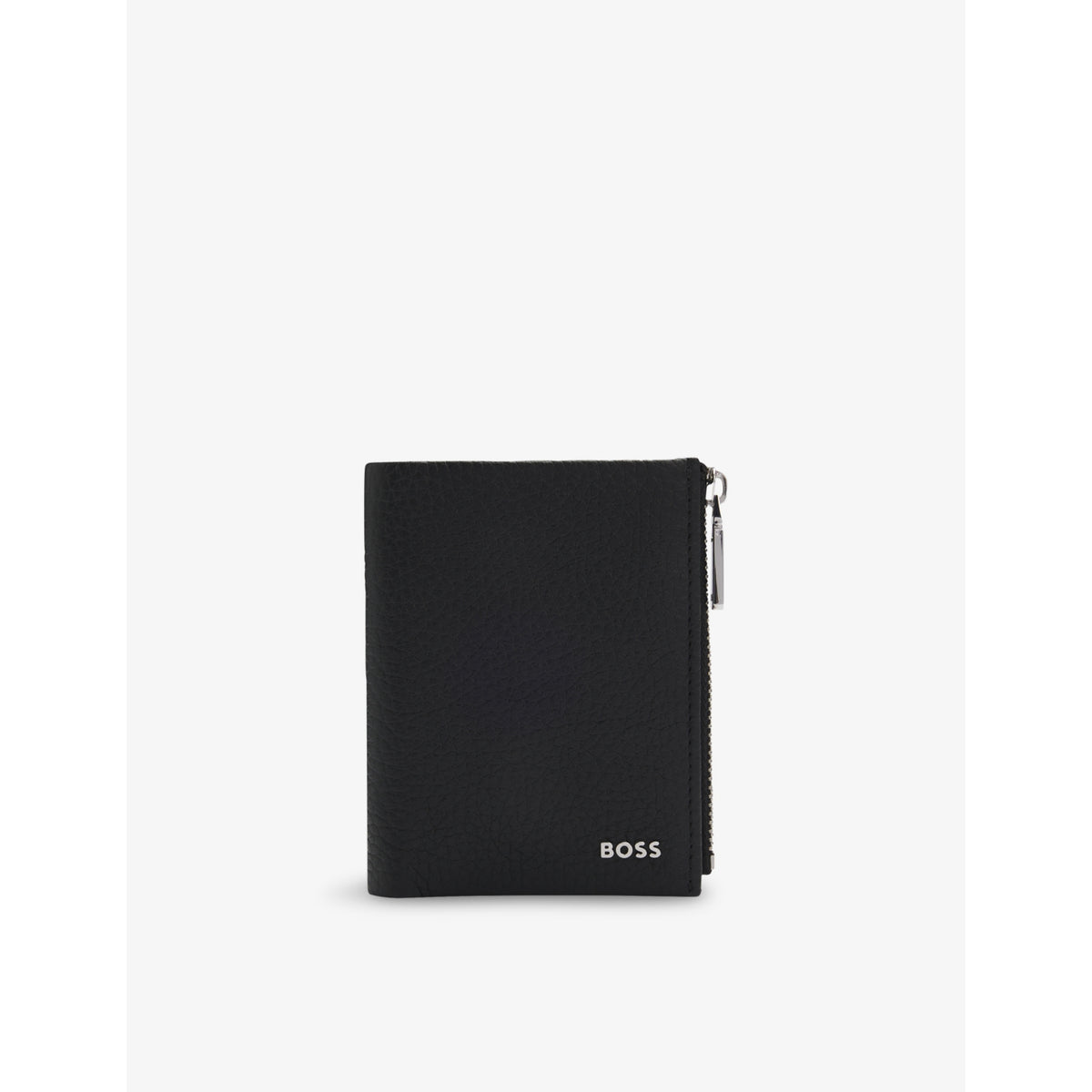 BOSS zipped 6-slot leather wallet, imported from the UK