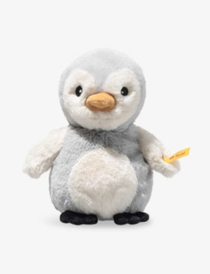 Steiff Lio Penguin soft toy with rattle 15cm, UK version