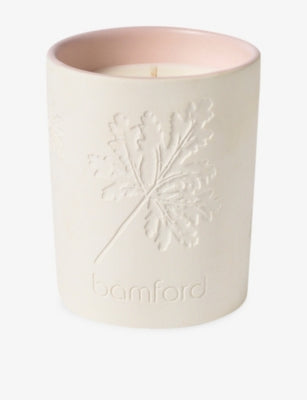 Bamford Attar of Roses Geranium scented candle 320g - British product