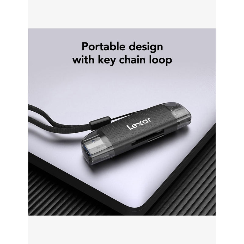 Lexar LRW310 dual-slot SD microSD card reader, UK version
