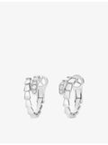 Bvlgari Serpenti Viper 18ct white gold diamond hoop earrings, UK version