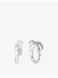 Bvlgari Serpenti Viper 18ct white gold diamond hoop earrings, UK version