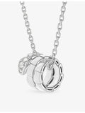 Bvlgari Serpenti Viper pendant necklace 18ct white gold 0.13ct diamond, UK version