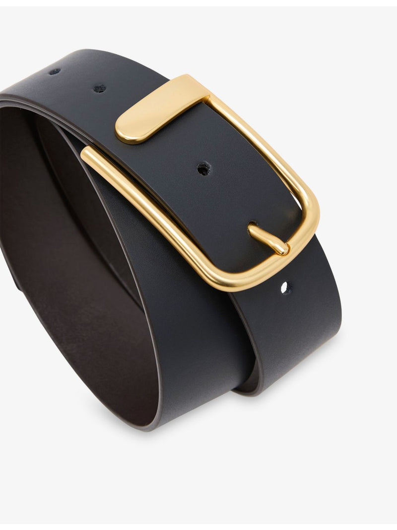 Reiss Lyla half-keeper leather belt 4.5cm, imported from the UK