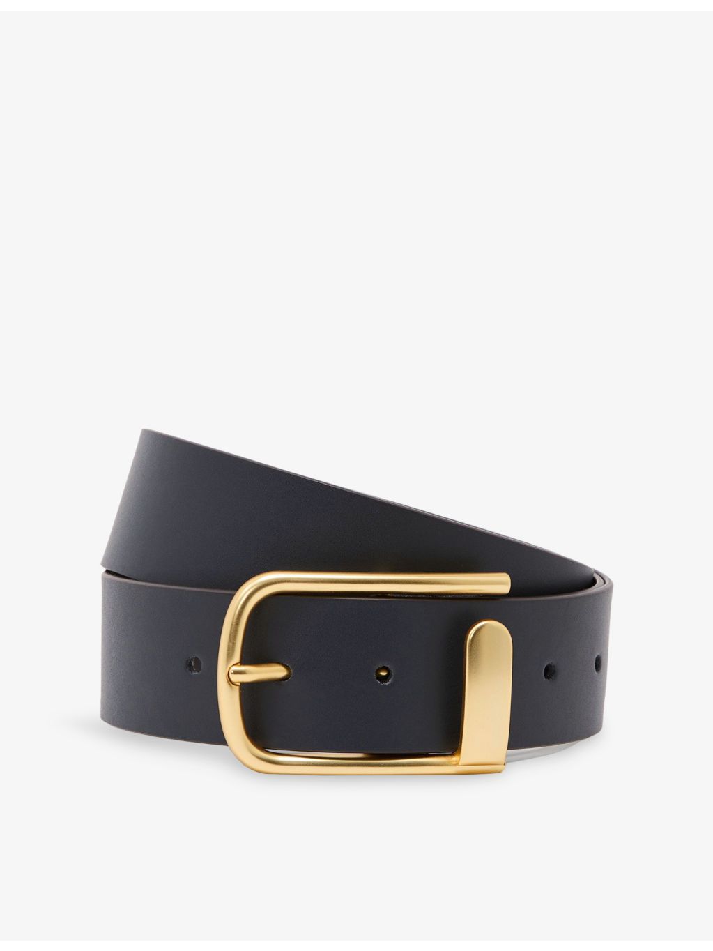 Reiss Lyla half-keeper leather belt 4.5cm, imported from the UK