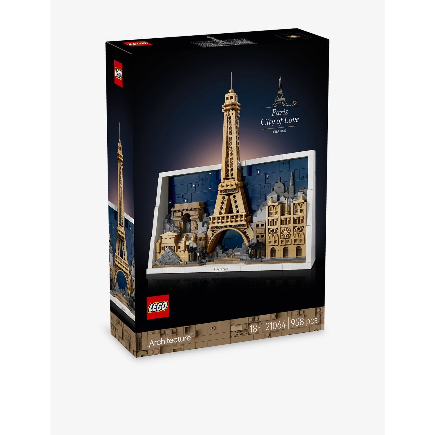 LEGO Architecture Paris City of Love building kit 958 pieces (British brand)