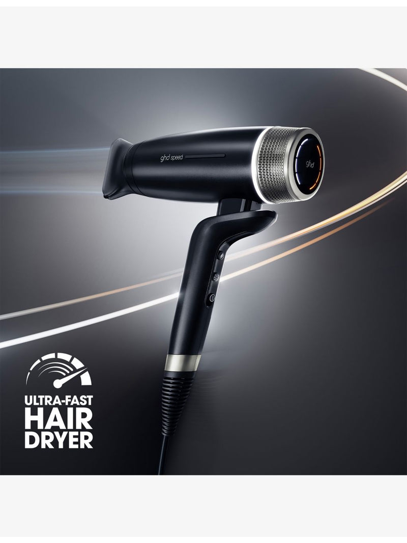 ghd Speed black hair dryer with halo technology (British brand)