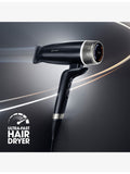 ghd Speed black hair dryer with halo technology (British brand)