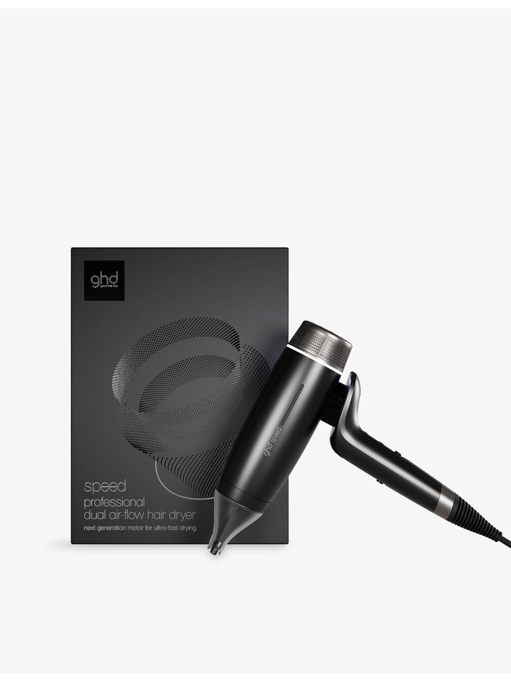 ghd Speed black hair dryer with halo technology (British brand)
