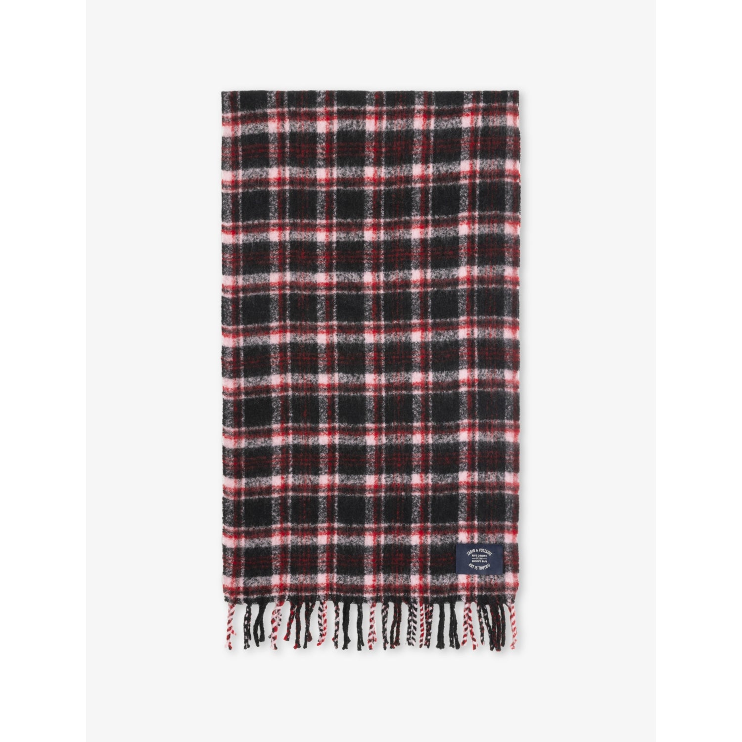Zadig&Voltaire Joan Tartan Wool-Blend Scarf