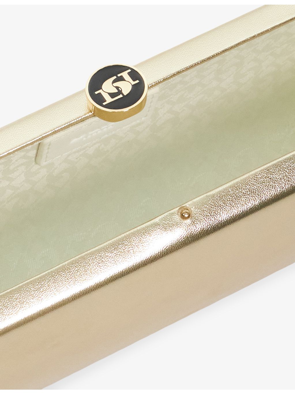 Dune Belinda woven clutch with gold-tone chain strap, UK version