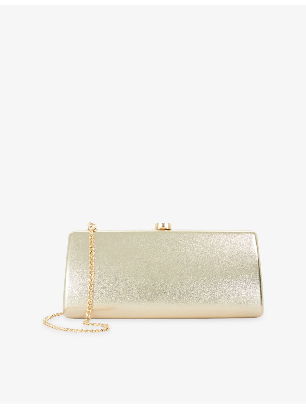 Dune Belinda woven clutch with gold-tone chain strap, UK version